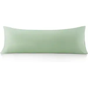 Cotton  Pillow Cover, 800 Thread Count 21x54 Soft Breathable Long  Pillow Pillowcase for Adults , Envelope Closure, Sage Green