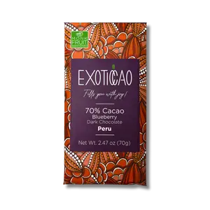 Blueberry Dark Chocolate Bar- No Sugar Added