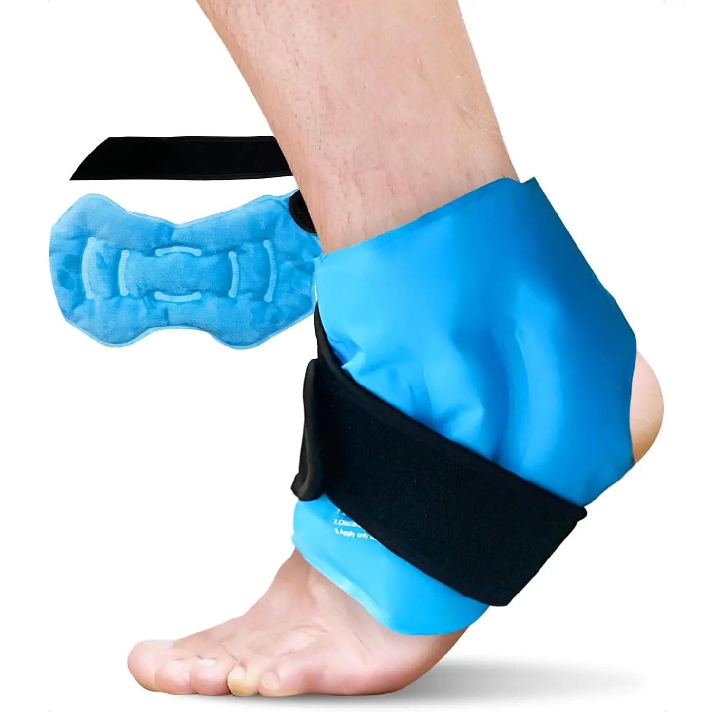Swiilpo Ankle Ice Pack Wrap for Swelling, Reusable Gel Ice Pack for Ankle Injuries, Cold Compress Therapy for Foot Pain Relief, Achilles Tendonitis, Plantar Fasciitis, Sprains,By Traiisutor