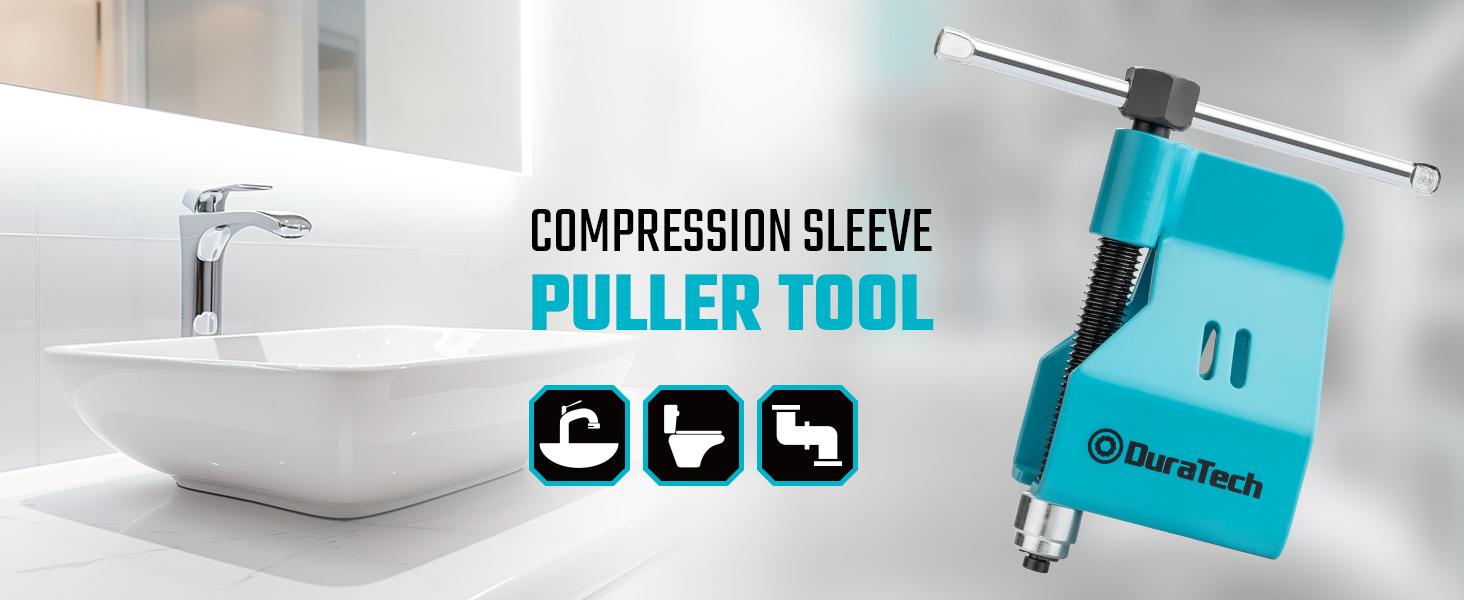 DURATECH Compression Sleeve Puller Tool, Remove 1/2 ” Ferrule and Nut of Copper Tubing, Blue, Without Damage, Corrosion Resistance, Plumbing Tools in Kitchen, Sinks, and Bathtubs
