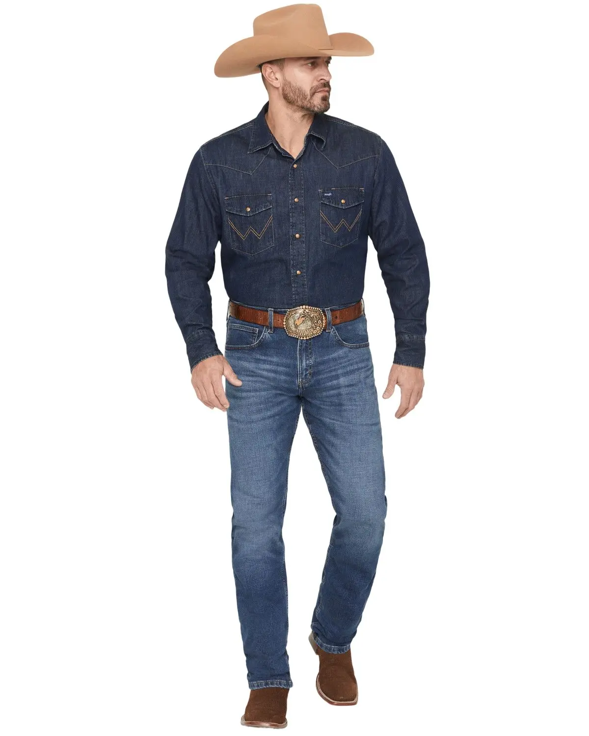 Wrangler Men's 20X Men'S 44Mwx Barlow Medium Wash Slim Straight Stretch - 112374837