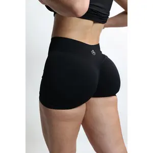 Black Mid-Rise Shaping Shorts