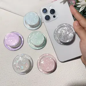 Reusable MagSafe Magnetic Airbag Phone Holder, Colorful Seashell Paper Design with Aesthetic Instagram-Worthy Shell Pattern, Strong Grip & Stable Stand for Smartphones, Cute Accessory for Daily Use