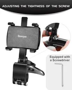 Car Phone Holder Dashboard Phone Mount 360 Degree Rotation Multifunctional Clip Design Car Universal Phone Mount Compatible with 4-7 inch cellphones-New