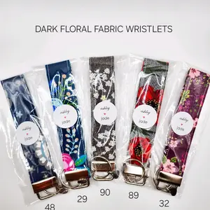 Ashley Jade Fabric Wristlets | Durable Fabric & Sturdy Metal Clasp | Comfortable Everyday Use | Assorted Patterns & Colors | Handmade Keychains