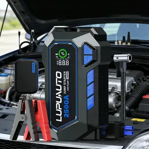 Car jump starter with air compressor, can start a car, inflate tires, LED emergency light, phone charging, car emergency tools, portable car charger and jump starter outdoorfun