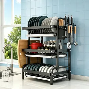 Dish Drying Rack for Small Kitchens, Stop Wet Counter Mess Fast, Keep Your Sink Area Clean & Organized Every Day, Apartment Must Have, pot and pan organizer