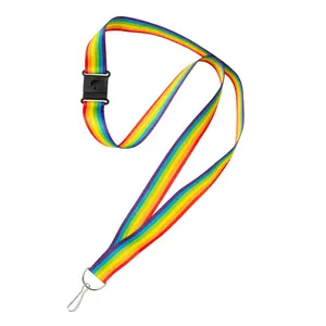 Rainbow Breakaway Lanyards - 12 Pc.
