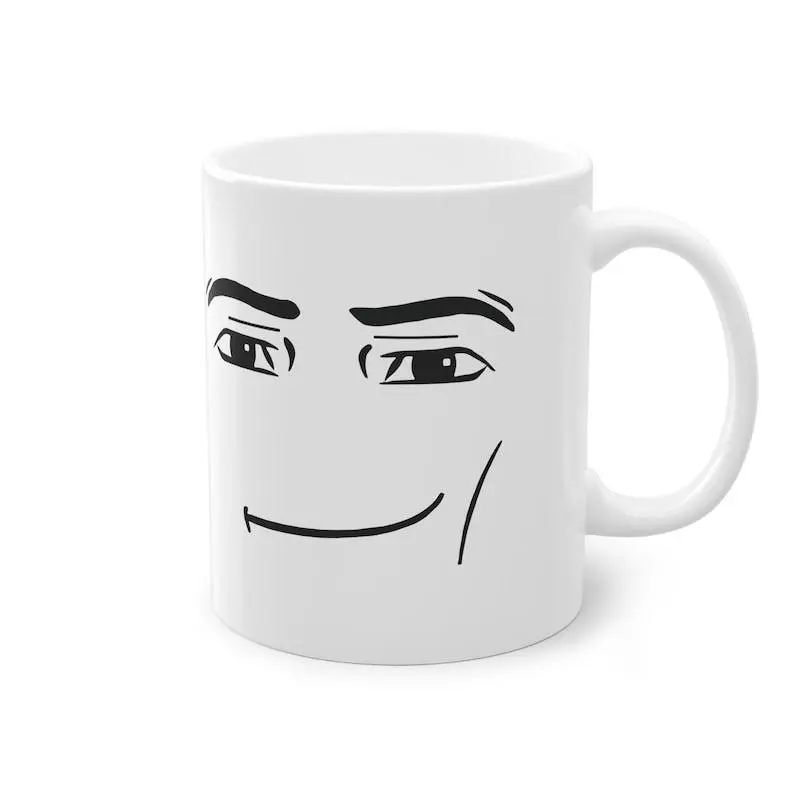 [Sale Up To 50%] Roblox Man Face Mug, Johnny Face Mug, Roblox Funny Meme Mug, Man Face Mug, Printed MUG, Ceramic Mug, 11oz & 15oz