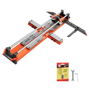 fathersdaygift VEVOR 47.2-Inch Manual Tile Cutter, Upgraded Sliding Head Cutting Tool with Spring-Loaded Base, Angle Fence, Tungsten Carbide Cutting Wheel, Alignment Guide, for DIY Pros, Ceramic, Floor, Wall Tiles