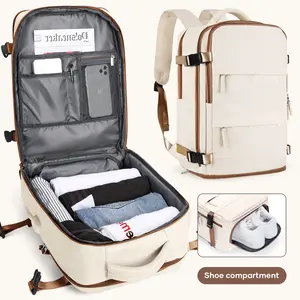 COOWOZ Expandable Anti-Theft Travel Backpack, 2025 Casual Large Capacity Airport Approved Travel Backpack For Women/Men,Personal item Carry On Airback Backpack 40x20x25cm,School Backpack For Airplane With Laptop Compartment