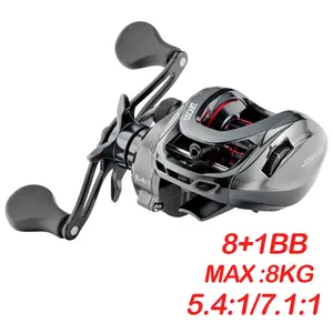 Magnesium Alloy Baitcasting Reel 54 1 and 71 Gear Ratio Dual Spool Anti Backlash 8kg Magnetic Brake Smooth Fishing Reel