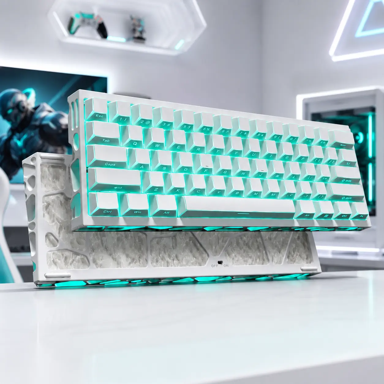 NOVA 8K Hall Effect Magnetic Keyboard, CNC Aluminum Gaming Keyboard with Rapid Trigger,keyboards for gaming, best keyboards for gaming, Adjustable Actuation, RGB Backlit, Side-Printed Keycaps for FPS Gaming