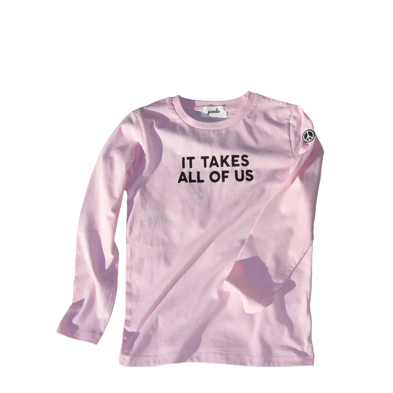 It Takes All of Us - Organic Long Sleeve T-Shirt with Glow Patch in the Dark Patch