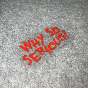 Car Styling Sticker for Bloody Hahaha Why So Serious Classic Film Cartoon Decal Motorcycle Helmet Body Tape (150x80mm, Red)