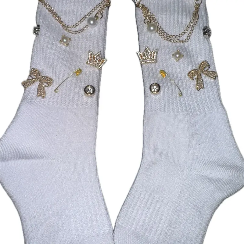 Slouch Socks - Womenswear Comfort with Colorful Embellishments and Elastic Fit
