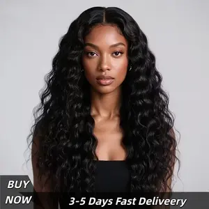 Tiwugi hair store 30 Inch Deep Wave Lace Front Wigs Human Hair 13x4 HD Lace Front Wigs Pre Plucked Brazilian Curly Human Hair Wig 180 Density Glueless Frontal Wigs Cheap Human Hair Wig