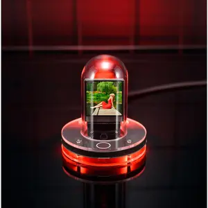 Hui Intelligent Light Tube Clock Creative Alarm Clock with Weather Display & Light-Up Effects for Home Office Bedroom Decor Boys' Gift