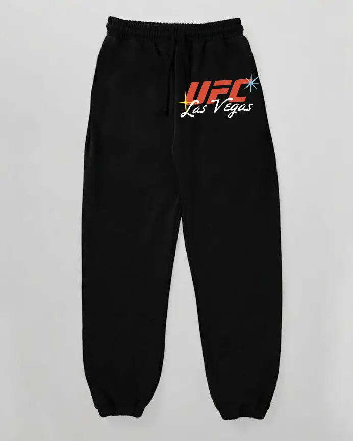 UFC Black Old Vegas Sweatpants, Vintage Fight Night Pants, MMA Fan Apparel, Gift For Combat Sports Lovers