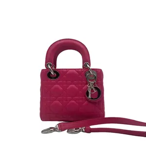Pre-owned Dior france Shoulder Bags H1 Lady Barbie Pink mini three grid style H20809