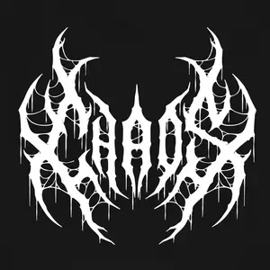Chaos Death Metal Car Decal, Extreme Metal Font Vinyl Sticker, Heavy Metal Bumper Sticker, Gothic Alternative Car Decor, Dark Aesthetic Vinyl Decal, Punk Rock Chaos Logo Sticker