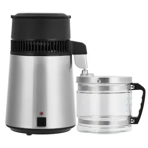 Water Distiller, 4L /1.1 Gallon Pure Water Distilled for Home Table Countertop, 750W Distilling Maker with Glass Carafe, Stainless Steel Interior Drinking Machine to Make Clean Waters