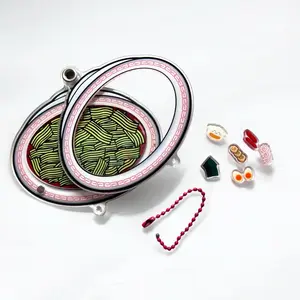 Valentine Day Gift Limited Acrylic Self Filling Shaker Key chains cute keychain