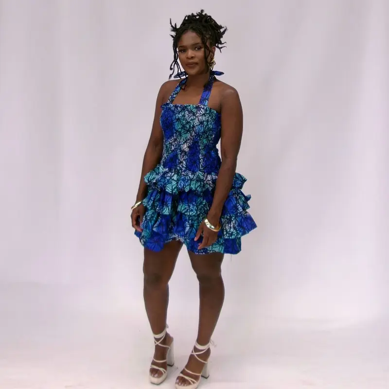 long flare ankara gown styles - TikTok Shop
