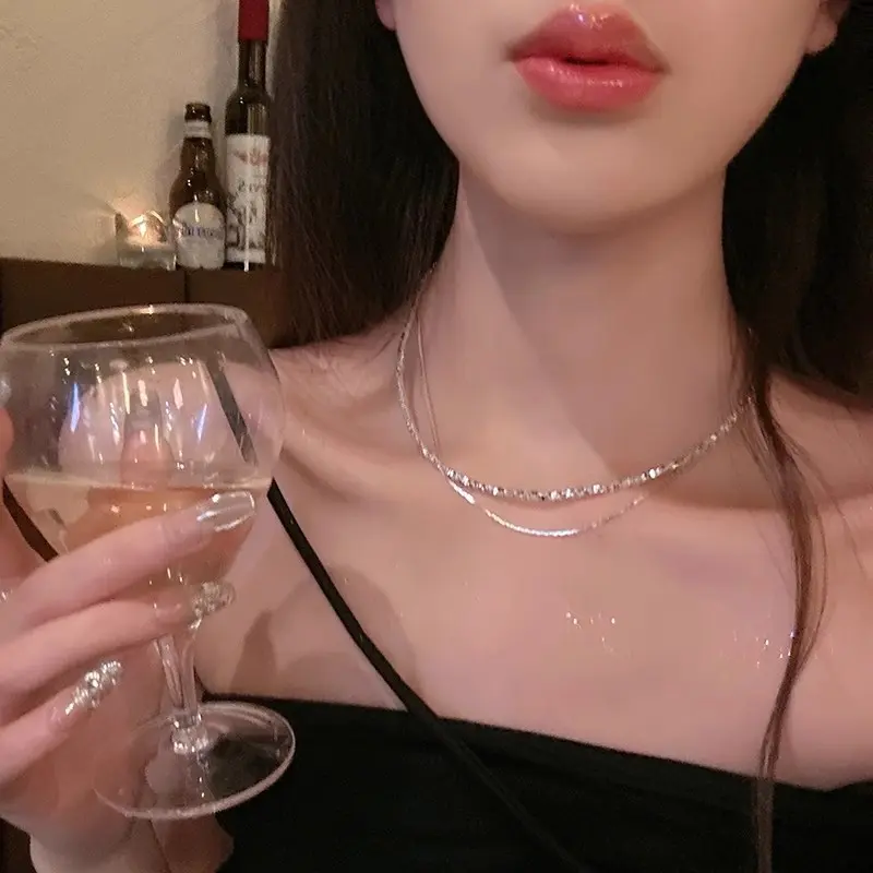 XL 259 Double layered Broken Silver Neck