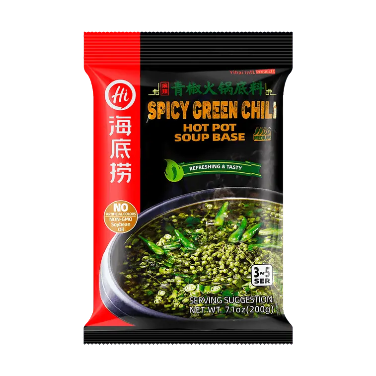 Spicy Green Chili Hot Pot Soup Base 200g
