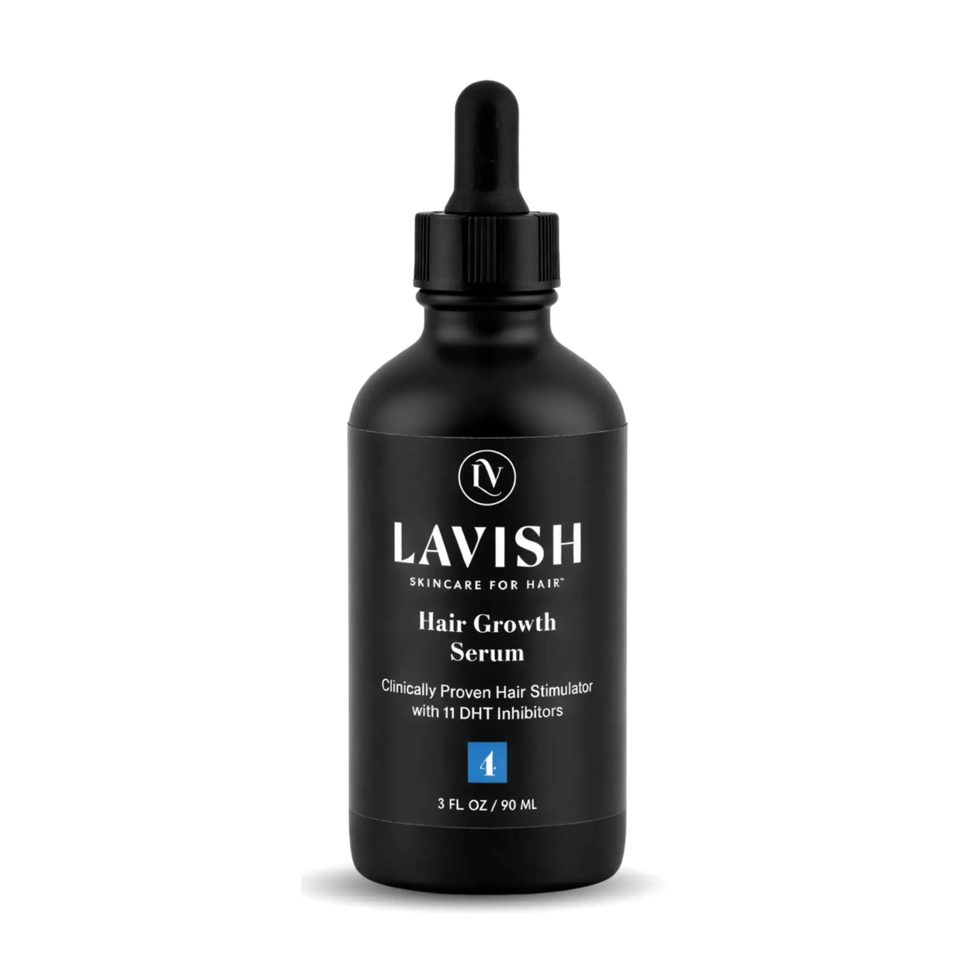 LAVISH 5% Minoxidil Hair Growth Serum for Men & Women, Topical Minoxidil 5% Liquid Solution, DHT Blocking Scalp Treatment for Thinning Hair, Hair Regrowth, Dry Scalp & Scalp Care, 3 Fl Oz