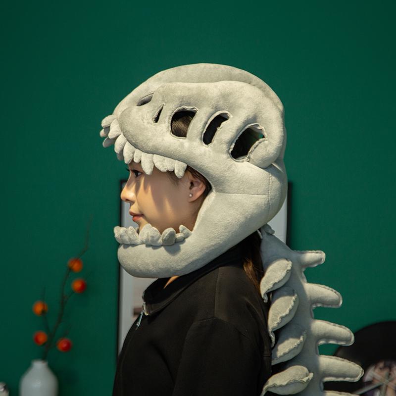 Skeleton Costume Set Halloween Fun Skeleton Dinosaur Costume Dress-Up Jumpsuit