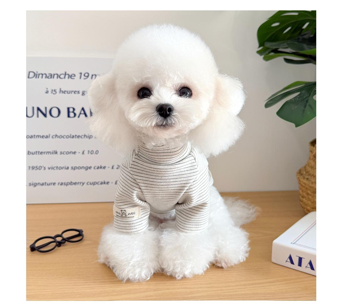 Pet Clothes Dog Cat Puppy Kitty Winter Warm Stripes Thickened For Small Medium Dog DDY183
