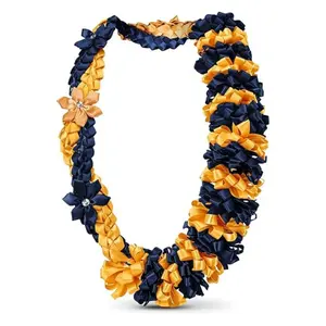 Graduation Leis Class of 2026 – Double Braided Ribbon Flower Garland Necklaces