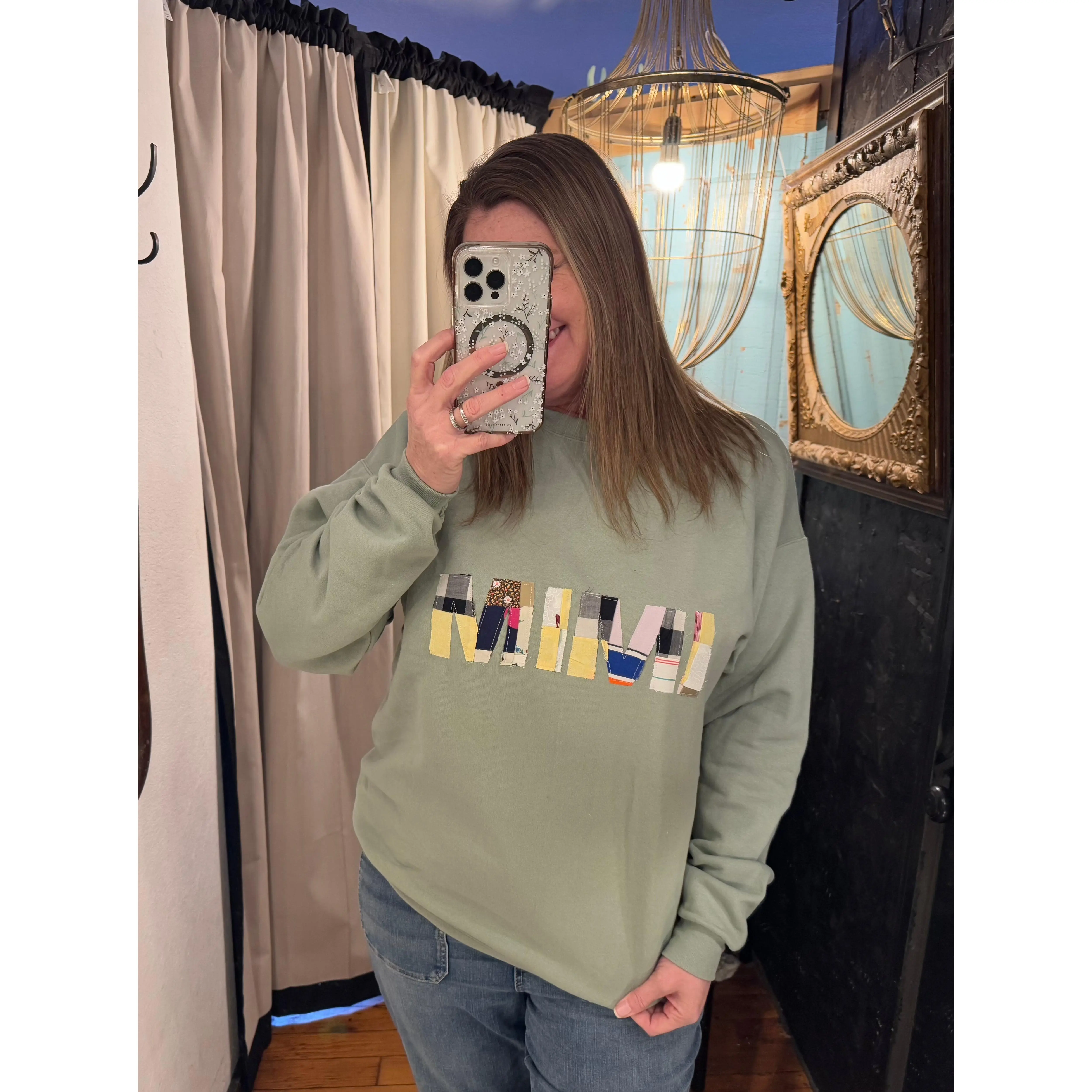 Quilted MIMI Sweatshirt - Sage Green