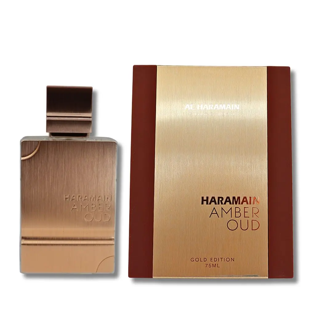 AL HARAMAIN Amber Oud Gold Eau de Parfum Spray, Genderless Perfume with Fruity Amber and Golden Vanilla Notes, 2.54 oz