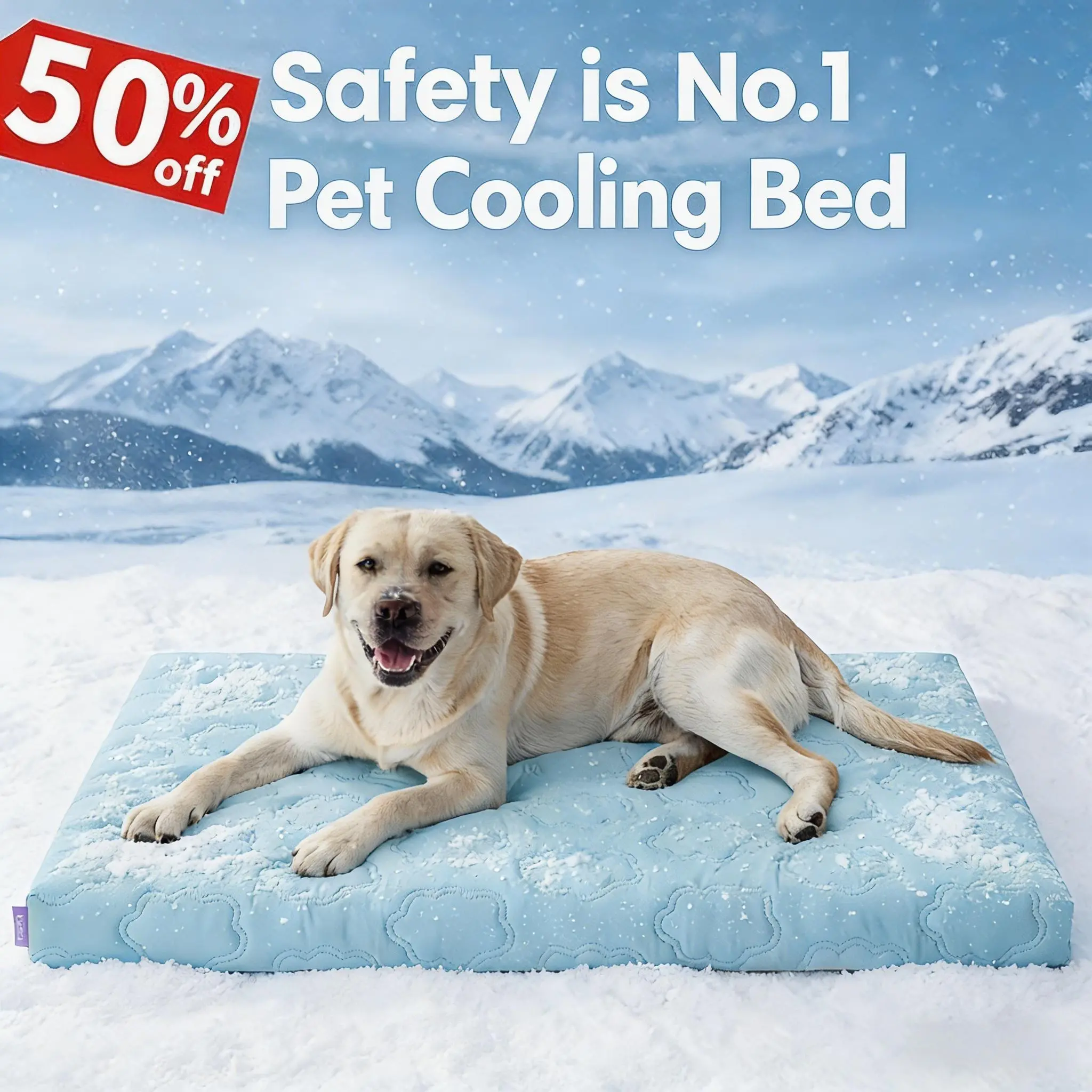 Lesure Cooling Dog Thick Bed - Instant Cool, Orthopedic Support & Superior Breathability, Non-Slip Safety Lesure Cooling Dog Thick Bed - Instant Cool, Orthopedic Support & Superior Breathability, Non-Slip Safety