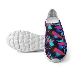 Unisex Neon Geometric Slip On Shoes for Men & Women  Viral Breathable Lightweight House Shoes – Perfect for Home, Yoga & Dog Walking! Super Comfy Everyday Sneakers