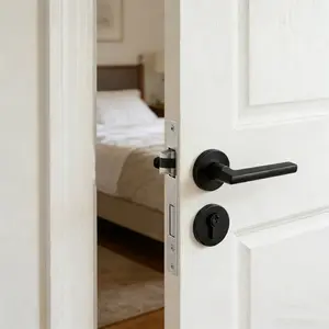 Handle Lock Set, Secure Door Handles, Durable Locks, Easy Installation, Perfect for Home Security, Reliable Locking Solution