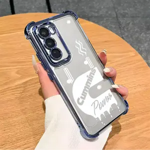 Cummins Power Pattern Turbo Dieset Creative Design Suitable For Aesthetic Electroplated TPU Casing For SAMSUNG GALAXY S22 S23 S24 S25 Edge FE PLUS ULTRA Four Corners Anti-Fall Transparent Casual Soft Silicone Phone Cases L1700