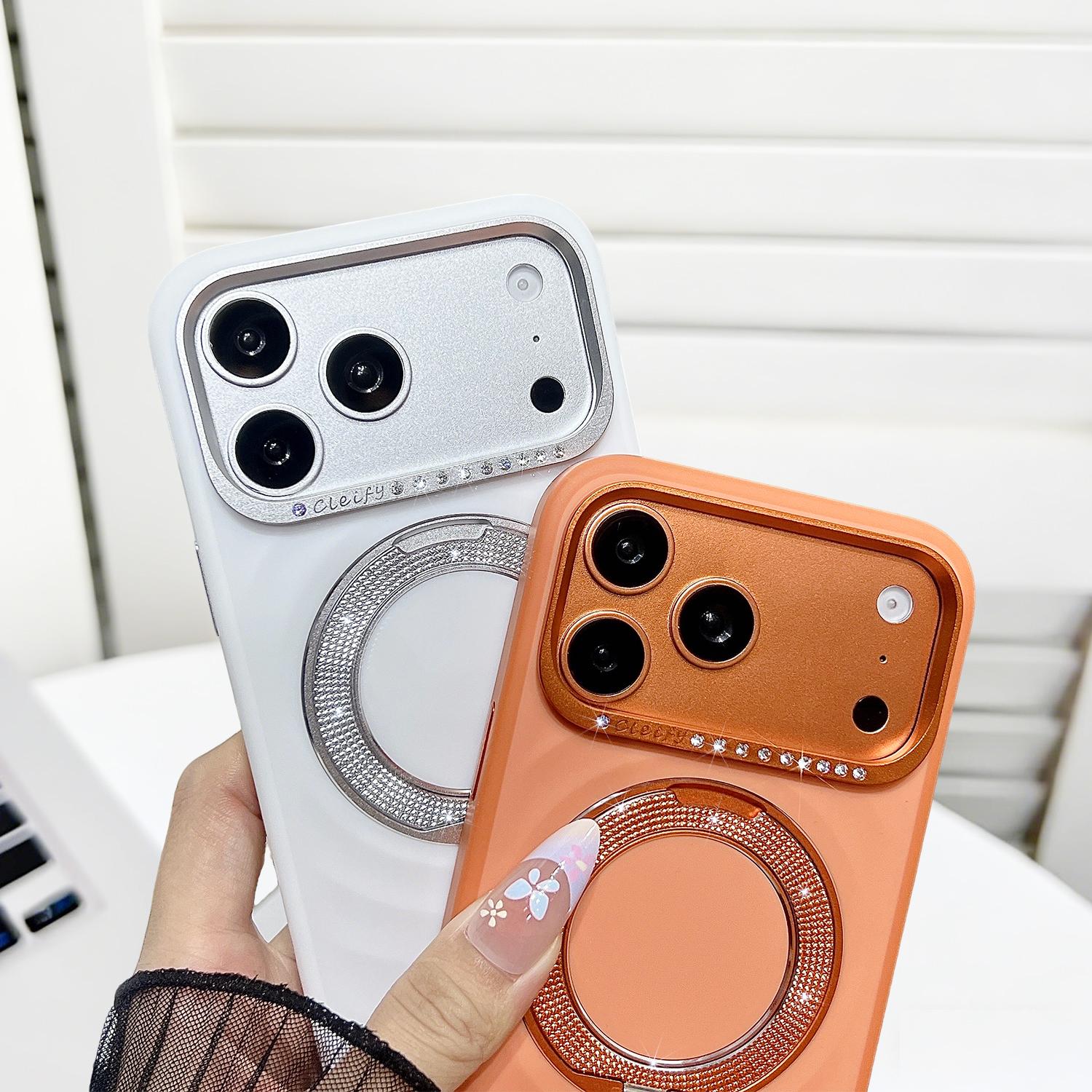 Radiant luxury Magnetic Phone Case for iPhone 17 Pro Max 17 Pro With Ring Holder, 360° Rotation Dual Sided Magnet Grip Cell Phone Ring Stand Finger Kickstand For Women Men Radiant luxury Magnetic Phone Case for iPhone 17 Pro Max 17 Pro With Ring Holder, 360° Rotation Dual Sided Magnet Grip Cell Phone Ring Stand Finger Kickstand For Women Men