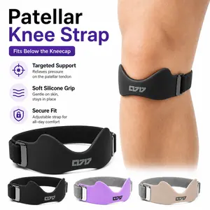 【Buy one, get one free】HYPICHOR Patellar Tendon Support Strap Adjustable Silicone Knee Brace for Pain Relief tiktokshopspringglowup