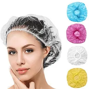 Disposable Bathroom Shower Cap, 100pcs Clear Elastic Hair Cap, Multifunctional Dustproof Film Cap for Hair Dyeing, Shower Cap Set