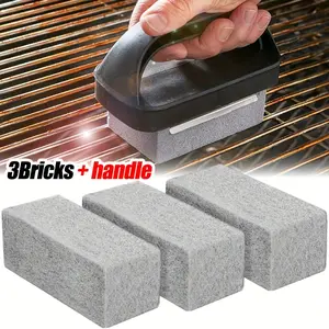 Grill Cleaning Block Set, 3PCS Heavy Duty Cleaner Kit, grill brick,Perfect for BBQ, Griddle, Sink & Tough Grease Removal