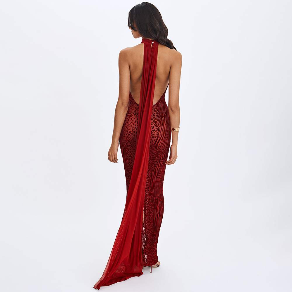 Women's New Halterneck Flowy Split Dress