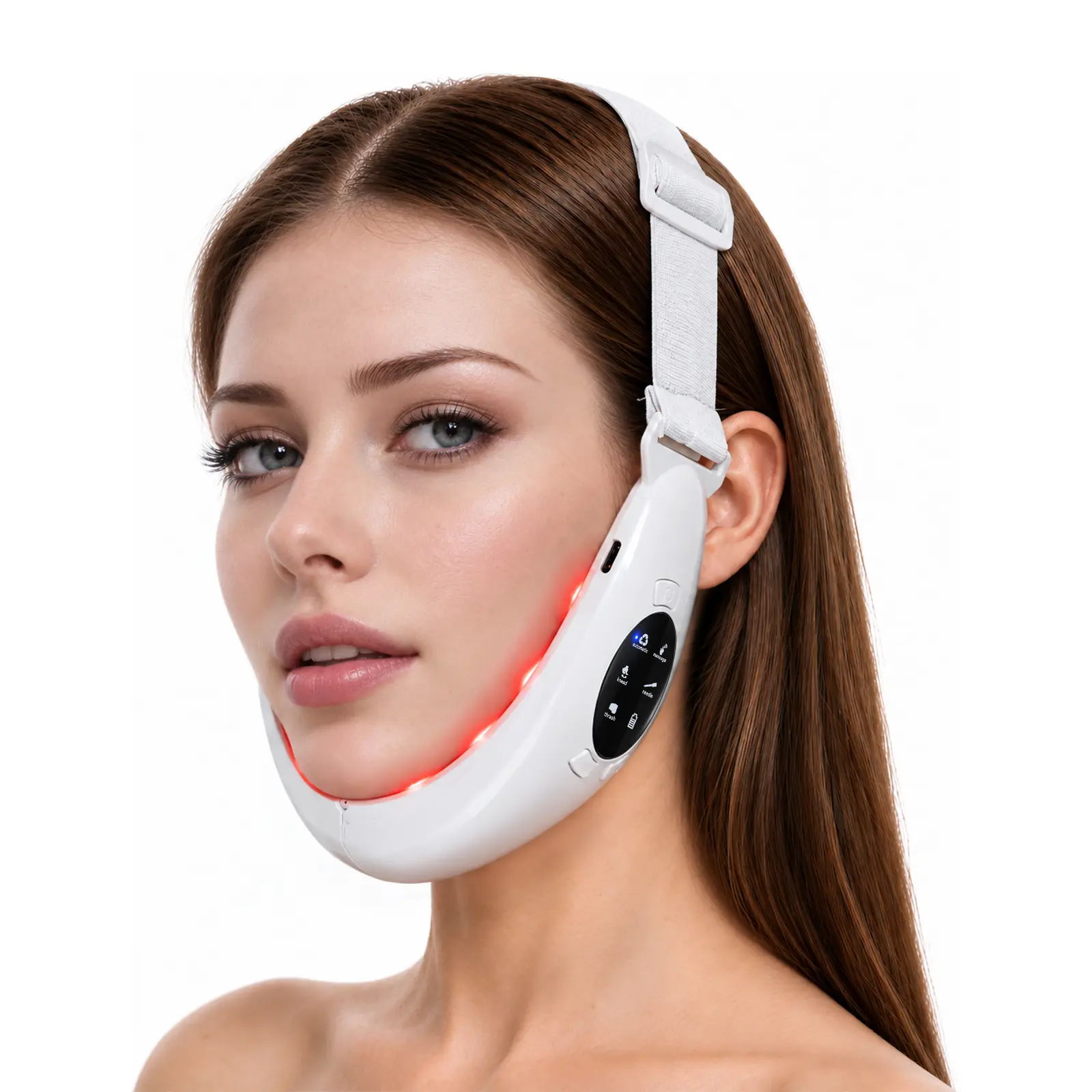V-Line Lifting  Massager  EMS microcurrent and vibration modes with 5 Modes and 9 Adjustable Intensities Improve and Face Slimmer Helps Obtain V-Line Prevent Sagging Face Massager