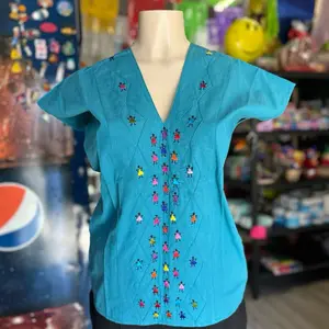 Authentic Betaza  Blouse Embroidered  Oaxaca Mexico