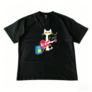 Pete the Cat Playing Guitar Shirt, Baby Tee Graphic Shirt - Menswear Top Tshirt Streetwear party's shirt