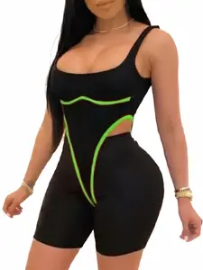 NEON STRIPED ROMP ROMP
