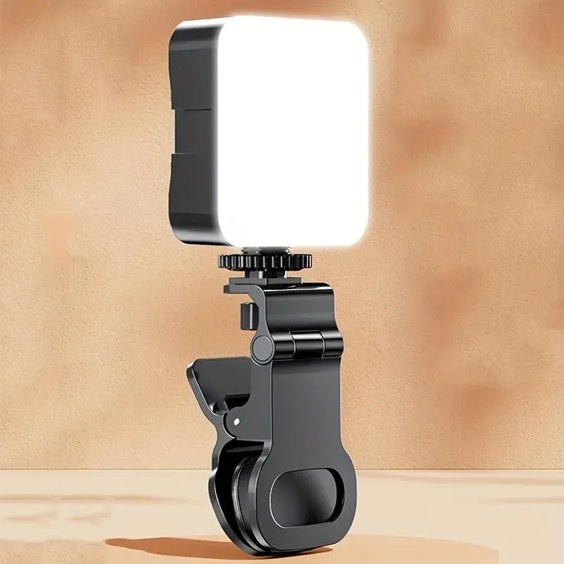 Portable LED Phone Light, Led Smartphone Light, Cell Phone Light, Multifunctional Clip-On Light, Pocket Fill Light for Selfie, Live Streaming, Vlogging & Makeup, Cellphone Accessories
